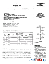 Datasheet JANTXV1N3155-1. производства Microsemi